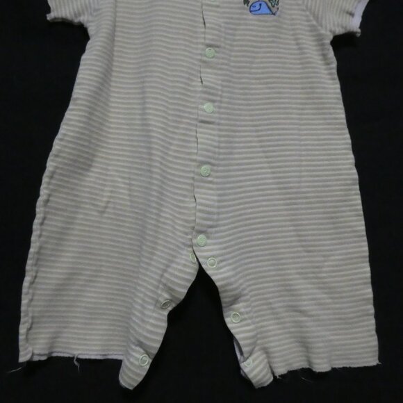 GAGOU TAGOU | 6/9 months | Striped Full Snap Button Closure Body Suit / Onesie - Picture 6 of 14